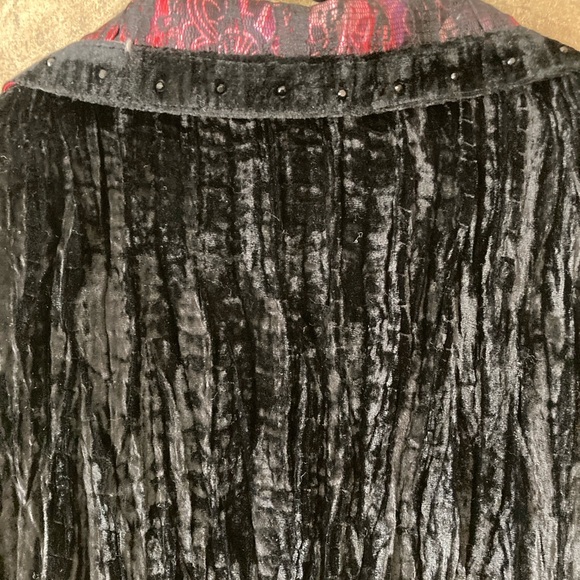 Alberto Makali Black Elegant Lace Goth Steampunk Classic Jacket Top XL Velvet - Picture 14 of 14